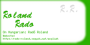 roland rado business card